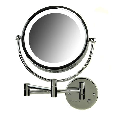 Free Shipping OVENTE 8 5 Hardwired Lighted Wall Mount Makeup Mirror