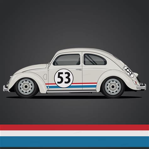 Vw Herbie Vw Porsche Volkswagen Car Artwork Vintage Junk Journal