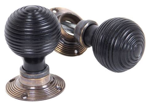 From The Anvil Beehive Mortice Rim Knob Set Ebony Aged Brass Artofit