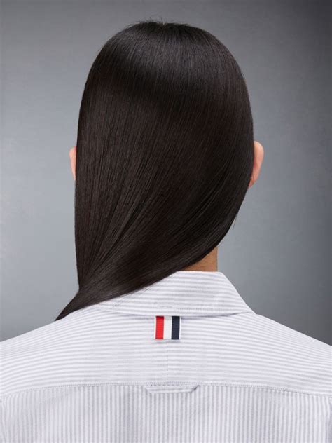 Stripe Oxford Armband Classic Round Collar Shirt Thom Browne