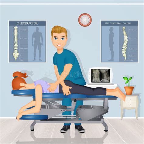 Illustration of Chiropractic Adjustment Stock Illustration ...