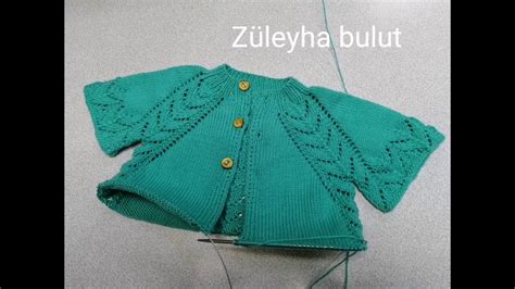 Ajurlu yaprak hırka roba modelinin knitting pattern cardigans YouTube