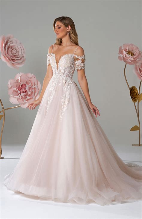 Robe De Mari E On Sale Rose Poudr E Et Dentelle