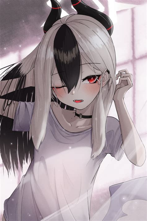 Safebooru 1girl Absurdres Adjusting Hair Black Choker Black Hair