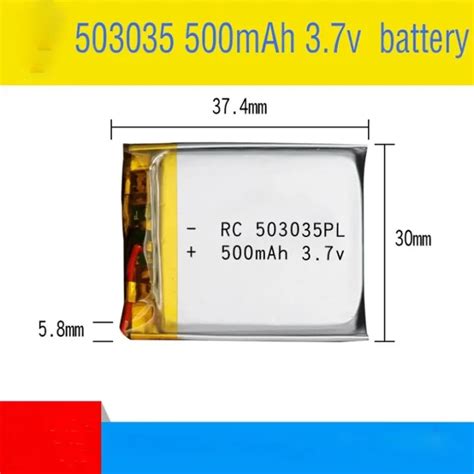 1PCS 503035 3 7v 500mah Lithium Polymer Battery 3 7V Volt Li Po Ion