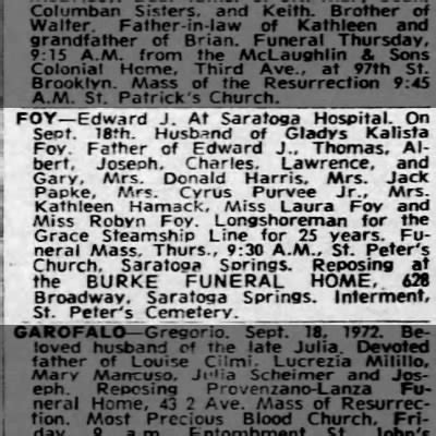 Obituary For Edward J Foy Newspapers