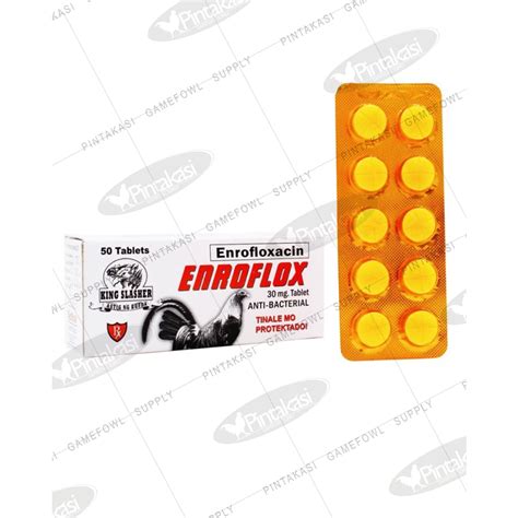 10 Tablets King Slasher Enroflox Enrofloxacin Antibacterial 30mg For