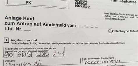 Kindergeldantrag