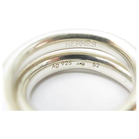 Herm S Bague Hermes Vertige H B T En Argent Massif Sterling