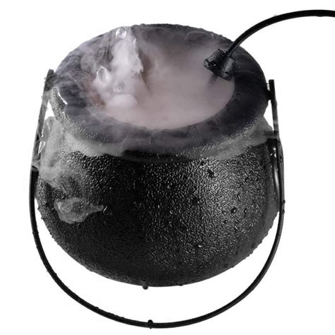 Halloween Witch Cauldron Fog Maker 12 LED Lights Halloween Party Mist