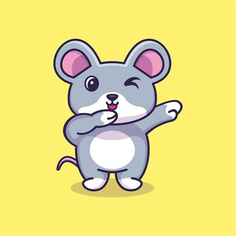 Premium Vector Cute Mouse Dabbing Cartoon Vector Icon Illustration