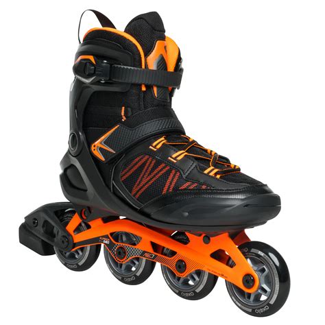 Fit500 Inline Fitness Skates Acid Orange Oxelo Decathlon