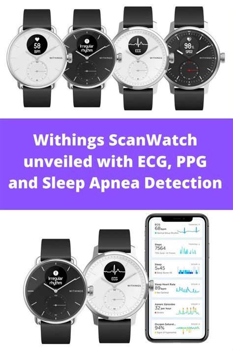 Withings ScanWatch | Ecg rhythms, Sleep apnea, Detection