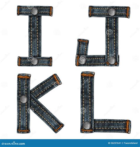 Letter Of Jeans Alphabet Stock Illustration Illustration Of Jeans