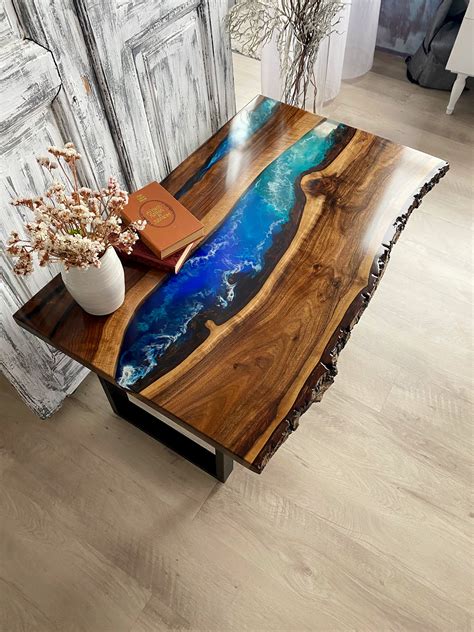 River Coffee Table Epoxy Dining Table Top Resin River Table Etsy