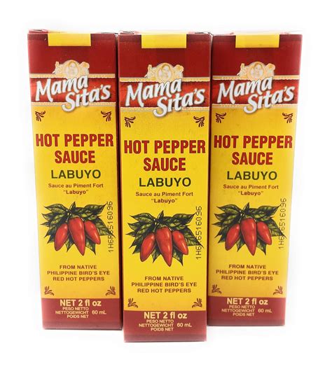 Amazon Mama Sita S Pure Labuyo Red Hot Pepper Sauce 2 Oz Pack Of 3 Grocery Gourmet Food