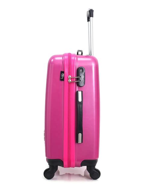 Lpb Valise Grand Format Abs Pc Alison Roues Cm Rose Fushia