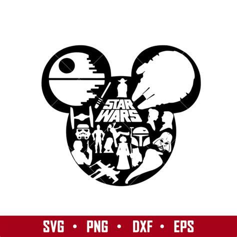 Star Wars Mickey Mouse Svg Mickey Mouse Svg Star Wars Svg Inspire