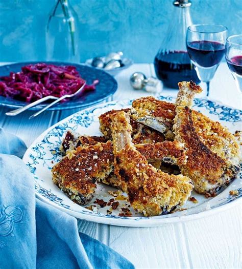 Rick Steins Icelandic Breaded Lamb Chops With Spiced Red Cabbage