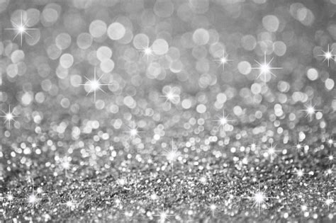 White Crystal Glitter Background With Stars Stock Photo - Download ...