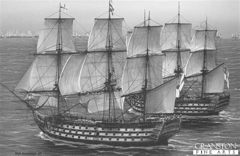 Captain Harveys HMS Temeraire Tries To Pass HMS Victory At The