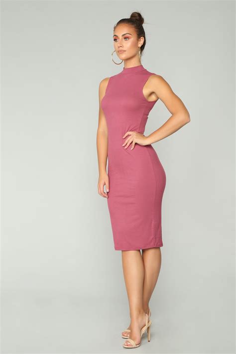 Rydell Midi Dress Dark Mauve Fashion Nova Dresses Fashion Nova