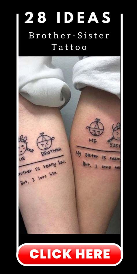 Small Brother And Sister Tattoo Ideas Express Unbreakable Bonds With