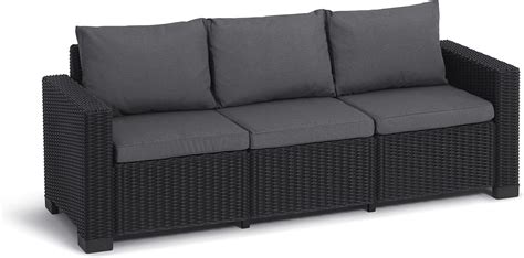 Amazon De OUTFLEXX 2 Sitzer Ecksofa Aus Hochwertigem Polyrattan Braun