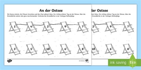 An Der Ostsee Arbeitsblatt Zahlen L Insegnante Ha Fatto