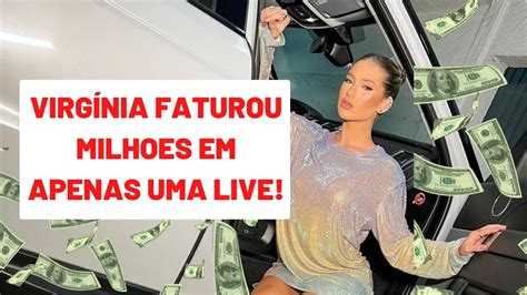 VIRGÍNIA faturou MILHÕES em live promocional YouTube