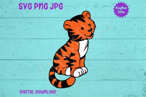 Tiger Cub SVG PNG Cut Files Graphic By Kaybeesvgs Creative Fabrica