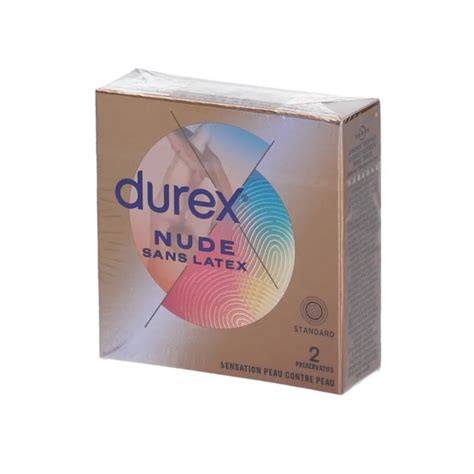 Durex Nude Sans Latex 2 Préservatifs