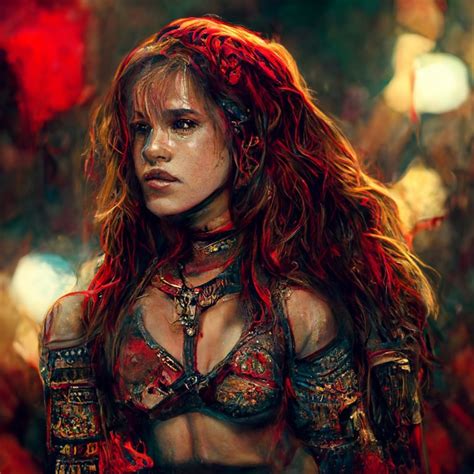 Prompthunt Matilda Lutz As Red Sonja Detailed Intricate Illustration