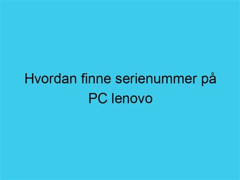 Hvordan Finne Reg Nr