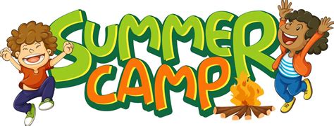 Font Design For Word Summer Camp On White Vector Image