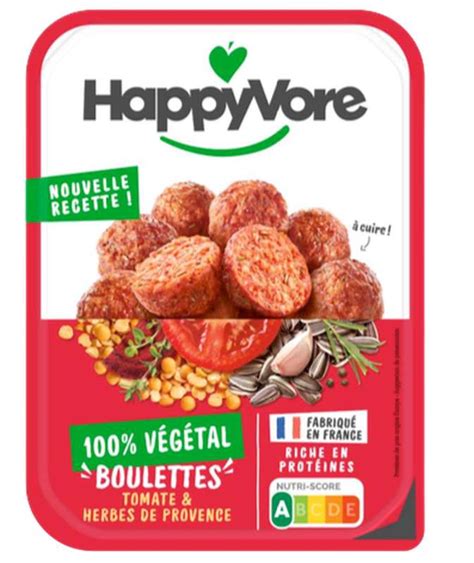 Boulettes végétales gourmandes HappyVore X16 180 g Bam courses