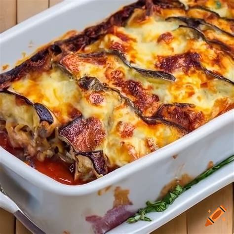 Greek Moussaka Layered Eggplant Casserole On Craiyon