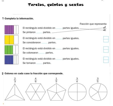 Tercios Quintos Y Sextos Actividades