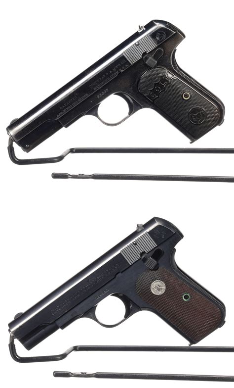 Two Colt Model 1903 Pocket Hammerless Semi Automatic Pistols Rock Island Auction