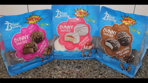 Blue Bunny Bunny Snacks Chocolate Hazelnut Strawberry Cheesecake