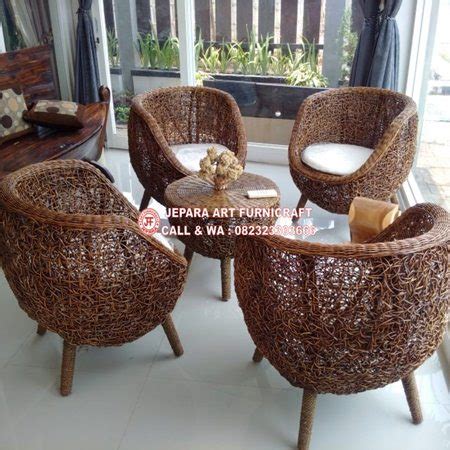 Best Seller Set Kursi Tamu Minimalis Rotan Termurah