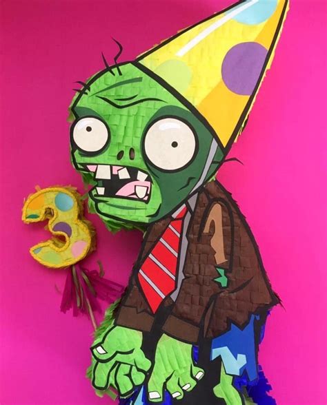 Pi Ata De Plant Vs Zombies Zombie Birthday Zombie Birthday Parties