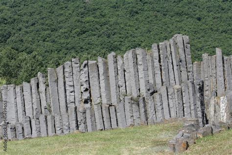 Orgues Basaltiques Dans Le Massif Central Auvergne France Stock Photo