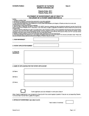 Fillable Online Patents Form 8 Fax Email Print PdfFiller