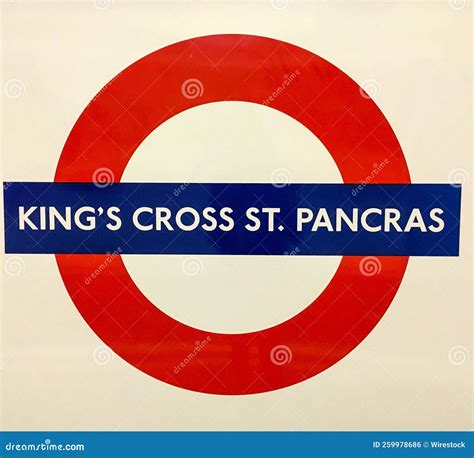 Kings Cross St Pancras Sign in London Tube UK Editorial Photo - Image ...