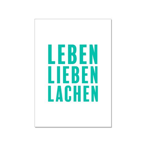 Postkarte Leben Lieben Lachen