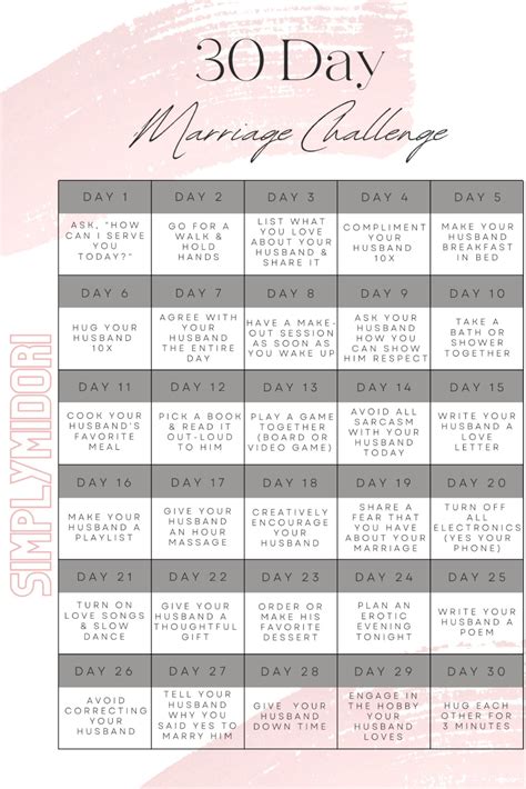 The 30 Day Relationship Challenge That Will Bring Couples Closer Artofit