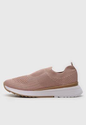 Slip On Vizzano Knit Nude Compre Agora Dafiti Brasil