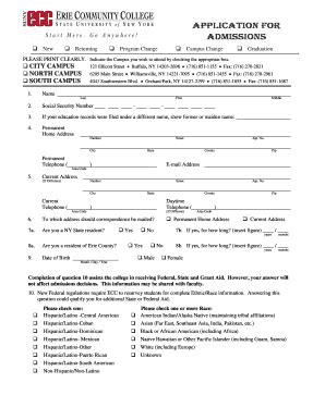 Fillable Online Ecc INSTRUCTIONS FOR COMPLETING THE ECC APPLICATION