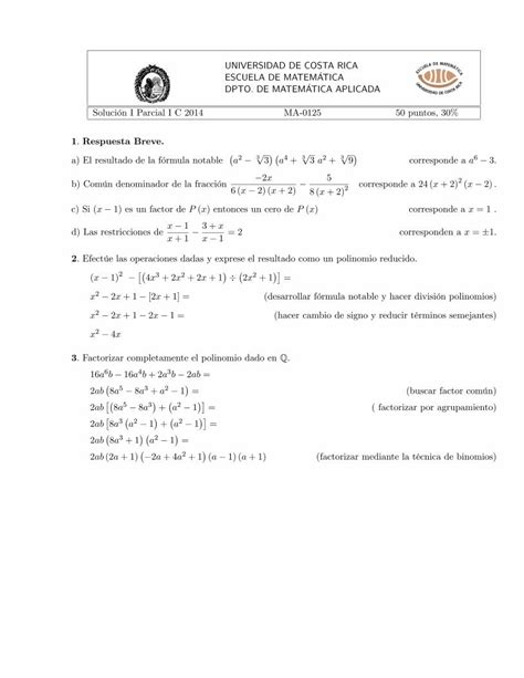 PDF SOLUCION EXAMEN MATEMATICA BASICA DOKUMEN TIPS